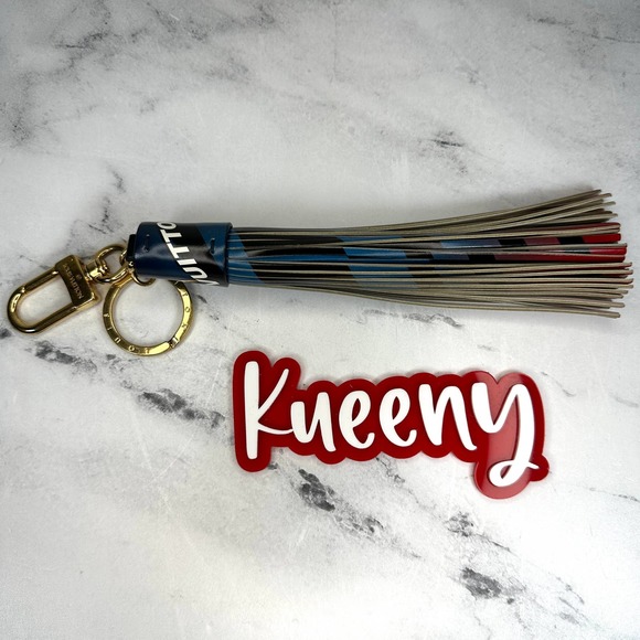 Louis Vuitton Race Collection Leather Tassel Bag Charm Key Holder key chain LV - Picture 2 of 13